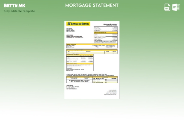 Модерен стил Шаблон за извод на банкарска хипотека во Бразил Banco do Brasil